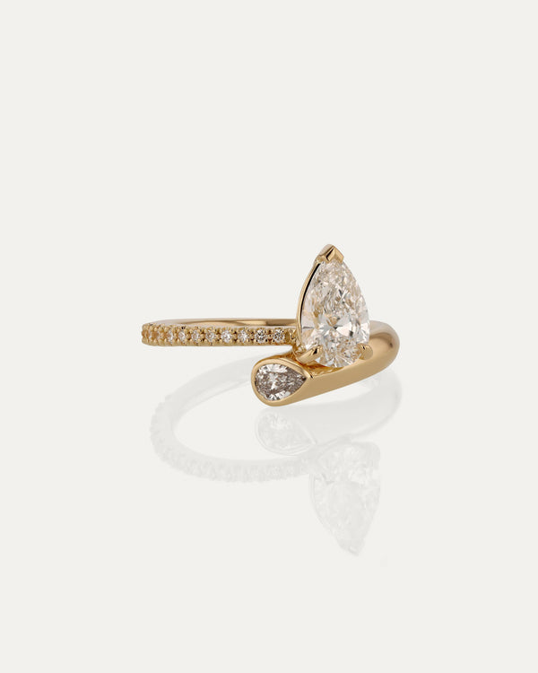 Sarah & Sebastian Aria Pear Eternity Engagement Ring