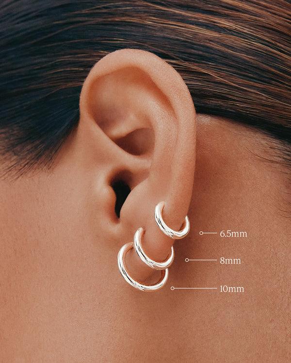 sarah & sebastian Diamond Channel Hoops