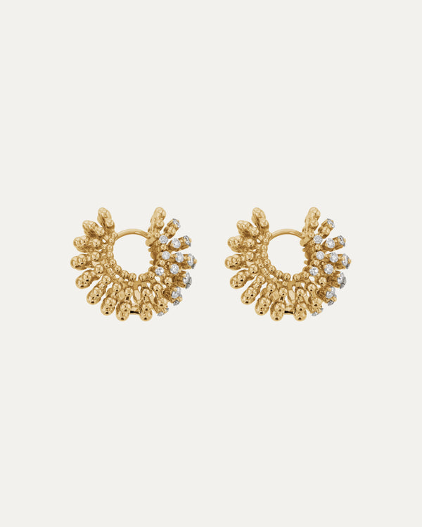 Sarah & Sebastian Diamond Medusa Hoops