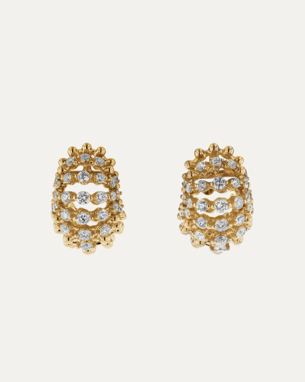 Sarah & Sebastian Diamond Medusa Hoops