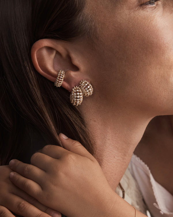 Sarah & Sebastian Diamond Medusa Hoops