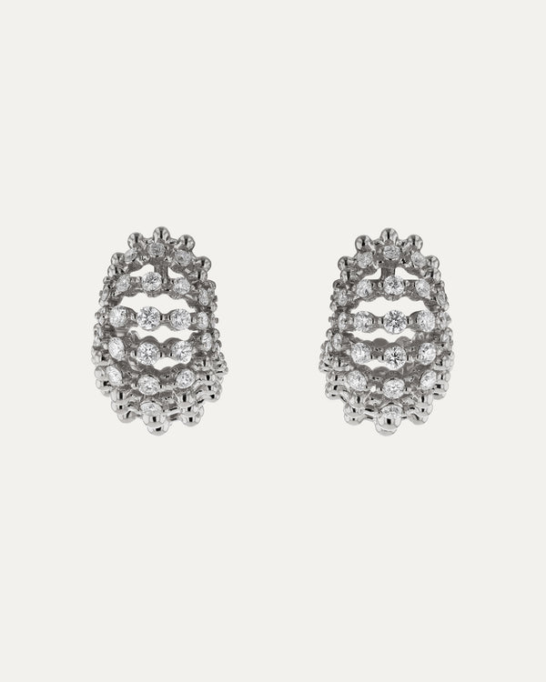 Sarah & Sebastian Diamond Medusa Hoops