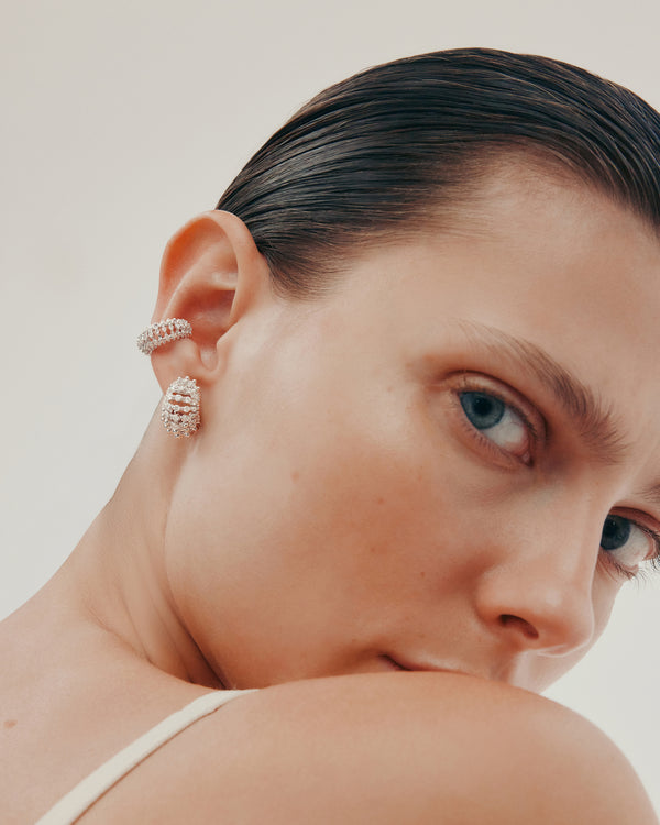 Sarah & Sebastian Diamond Medusa Hoops