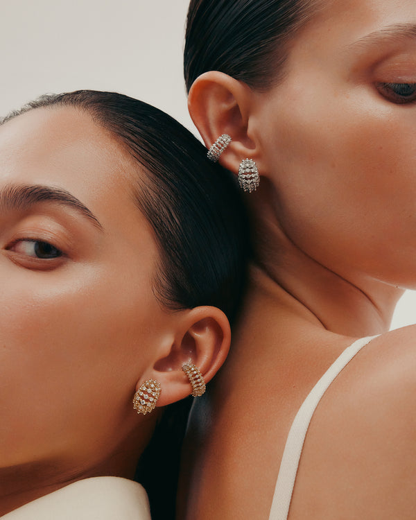 Sarah & Sebastian Diamond Medusa Hoops