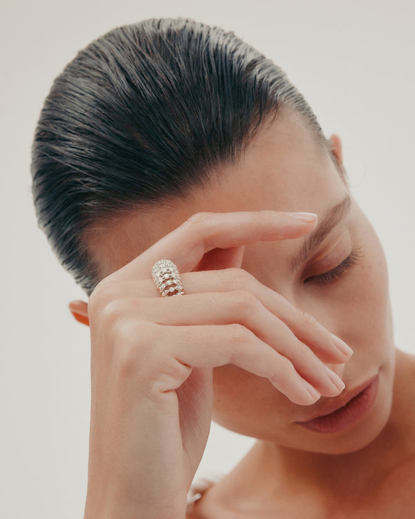sarah & sebastian Diamond Medusa Ring