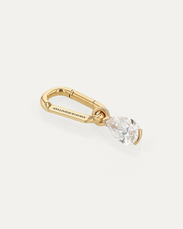 Sarah & Sebastian Diamond Pear Carabiner