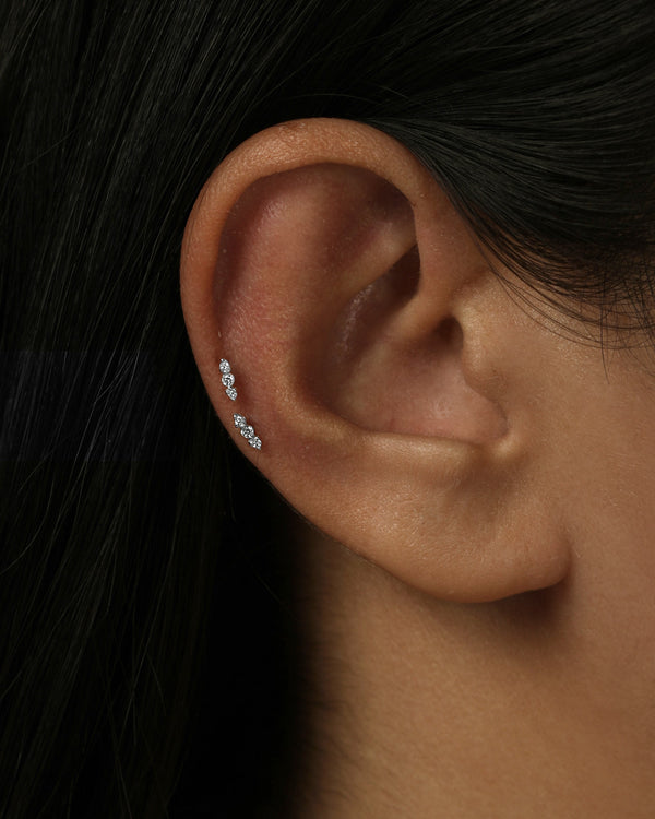 Sarah & Sebastian Diamond Row Cartilage Earring