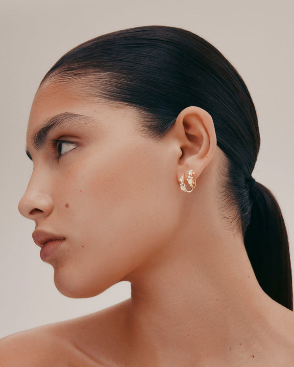 Sarah & Sebastian Diamond Verdigris Hoops