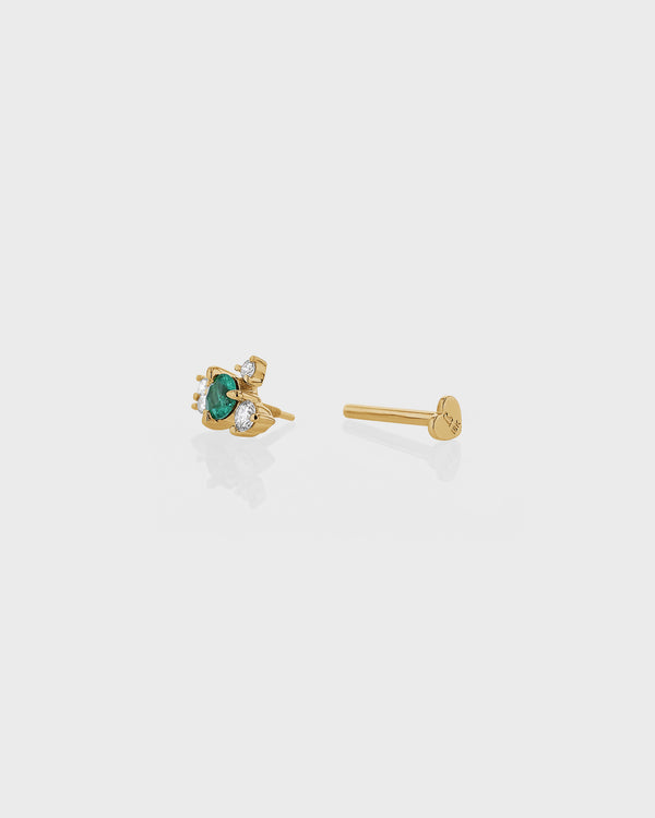 sarah & sebastian Emerald Cluster Cartilage Earring
