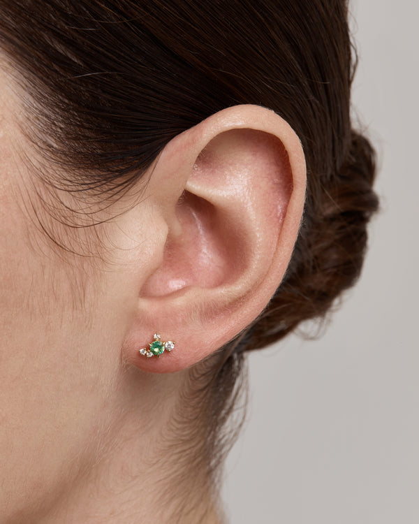 Sarah & Sebastian Emerald Cluster Earring