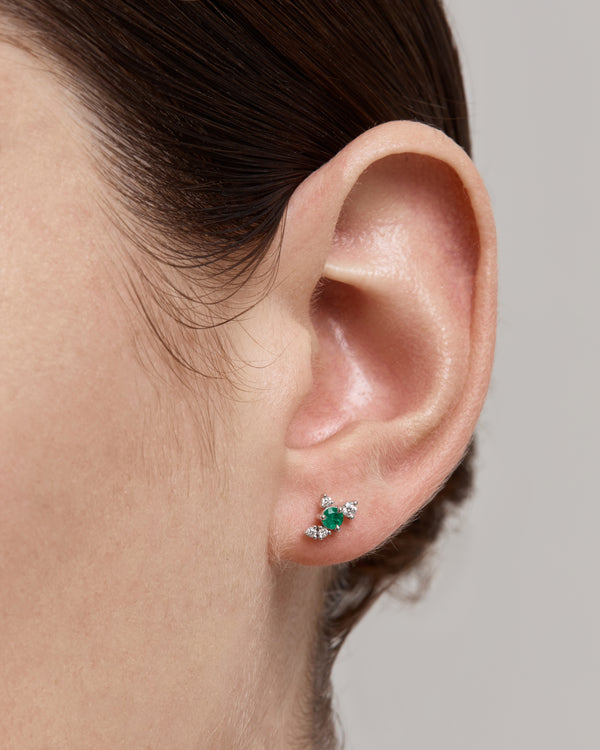 Sarah & Sebastian Emerald Cluster Earring