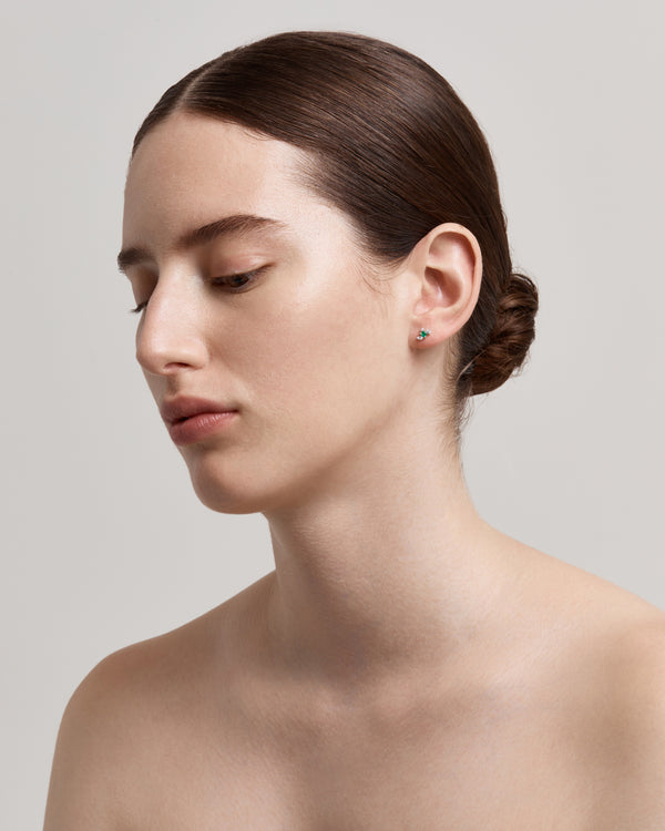 sarah & sebastian Emerald Cluster Earring