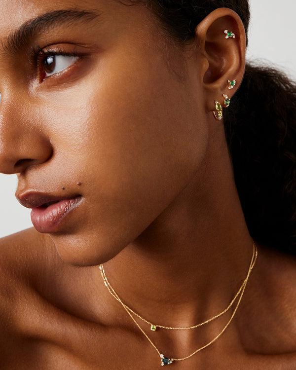 sarah & sebastian Emerald Cluster Earring