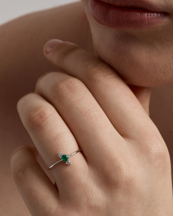sarah & sebastian Emerald Cluster Ring