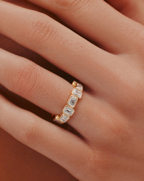 Sarah & Sebastian Emerald Deco Ring