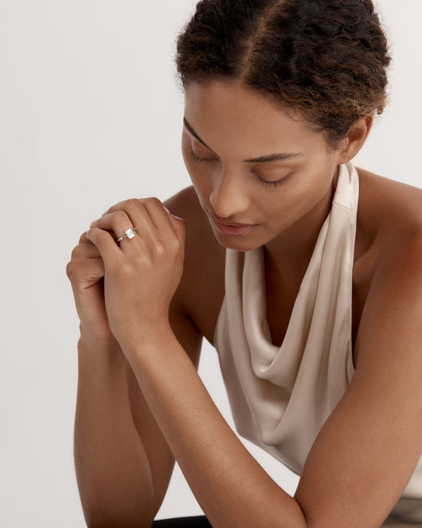 sarah & sebastian Emerald Engagement Ring