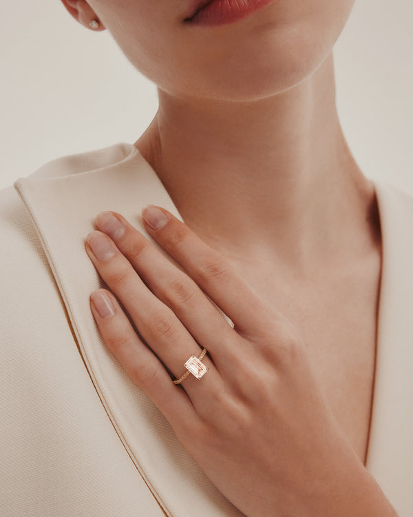 Sarah & Sebastian Emerald Eternity Engagement Ring