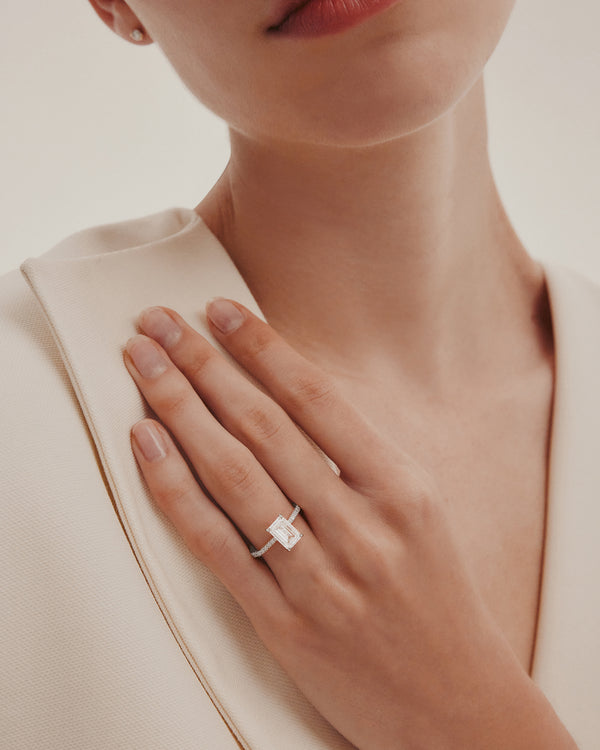 Sarah & Sebastian Emerald Eternity Engagement Ring