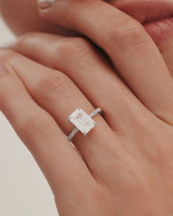 sarah & sebastian Emerald Eternity Engagement Ring