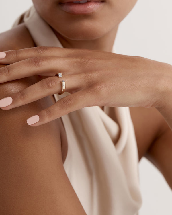 Sarah & Sebastian Emerald Suspense Duo Ring