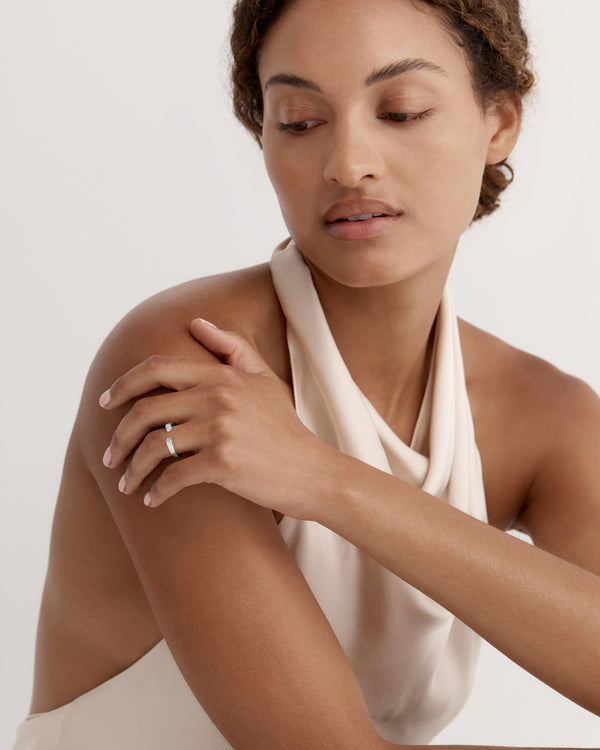 Sarah & Sebastian Emerald Suspense Duo Ring