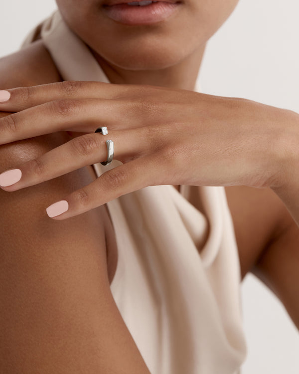 sarah & sebastian Emerald Suspense Duo Ring