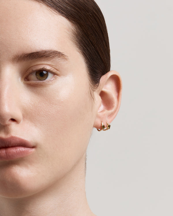 Sarah & Sebastian Fine Verdigris Cluster Hoops