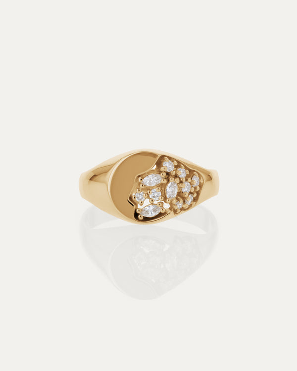 Sarah & Sebastian Gossamer Signet Ring