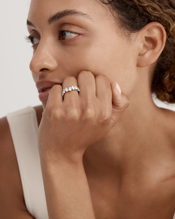 Sarah & Sebastian Half Endless Oval Diamond Ring