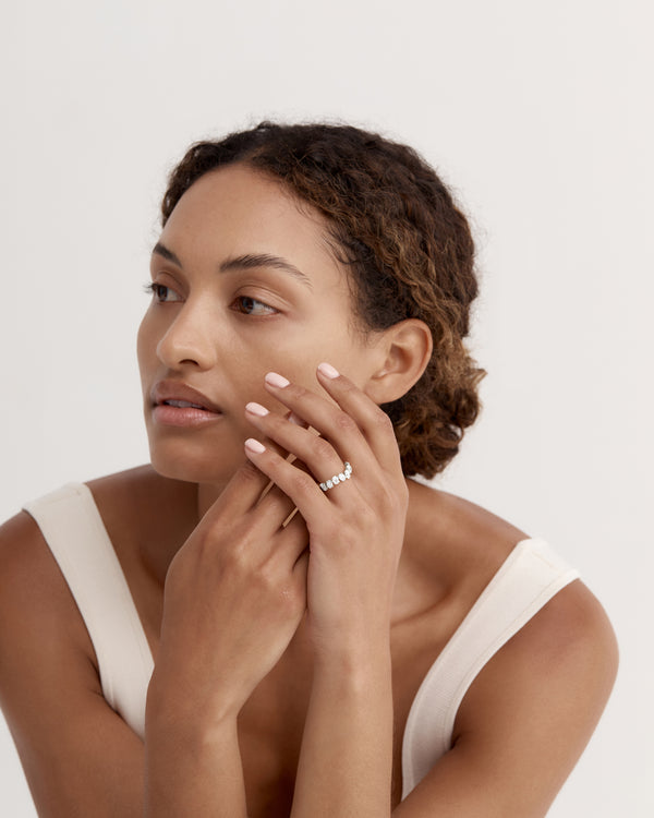 Sarah & Sebastian Half Endless Oval Diamond Ring