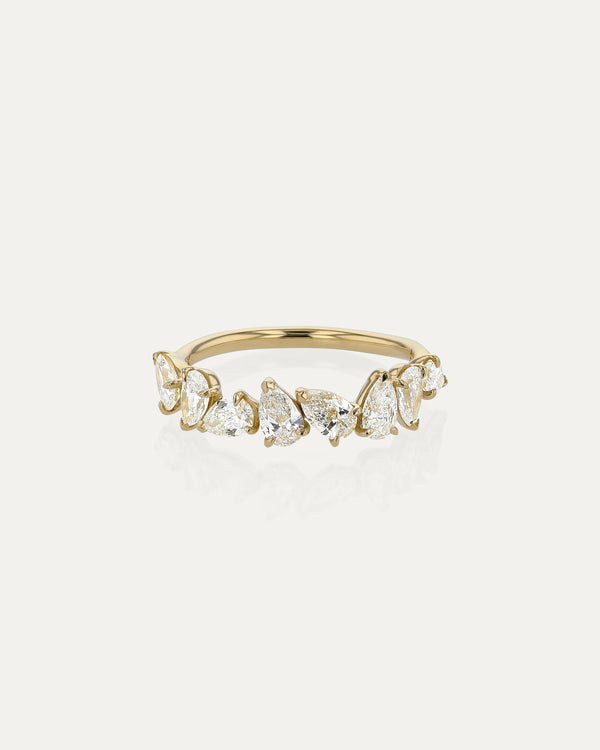 Sarah & Sebastian Half Endless Pear Diamond Ring