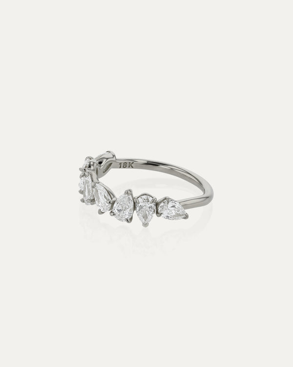 Sarah & Sebastian Half Endless Pear Diamond Ring