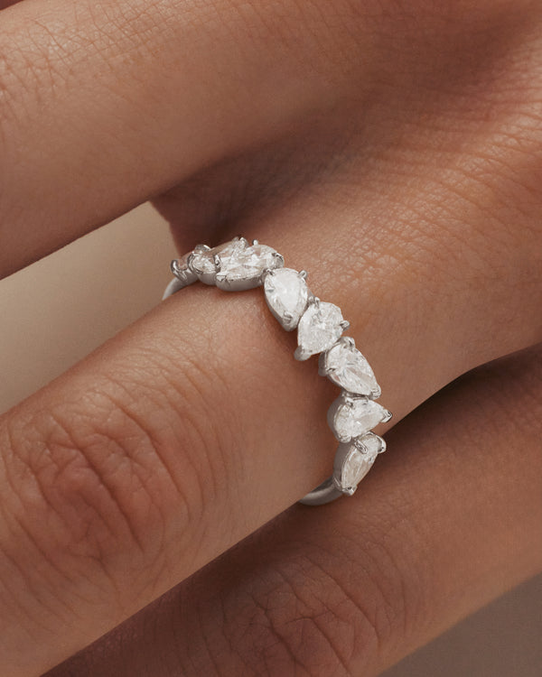 Sarah & Sebastian Half Endless Pear Diamond Ring