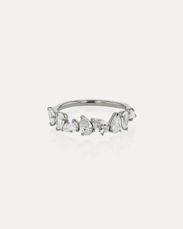 Sarah & Sebastian Half Endless Pear Diamond Ring