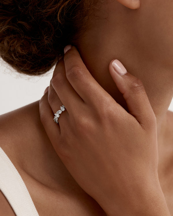 sarah & sebastian Half Endless Pear Diamond Ring