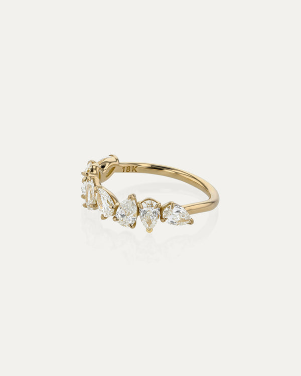 sarah & sebastian Half Endless Pear Diamond Ring