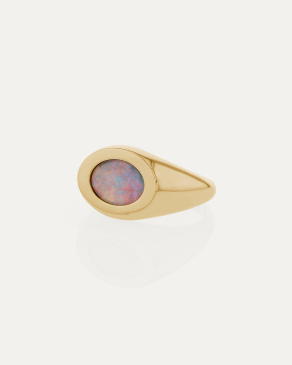 Sarah & Sebastian Lightning Ridge Opal Signet Ring I