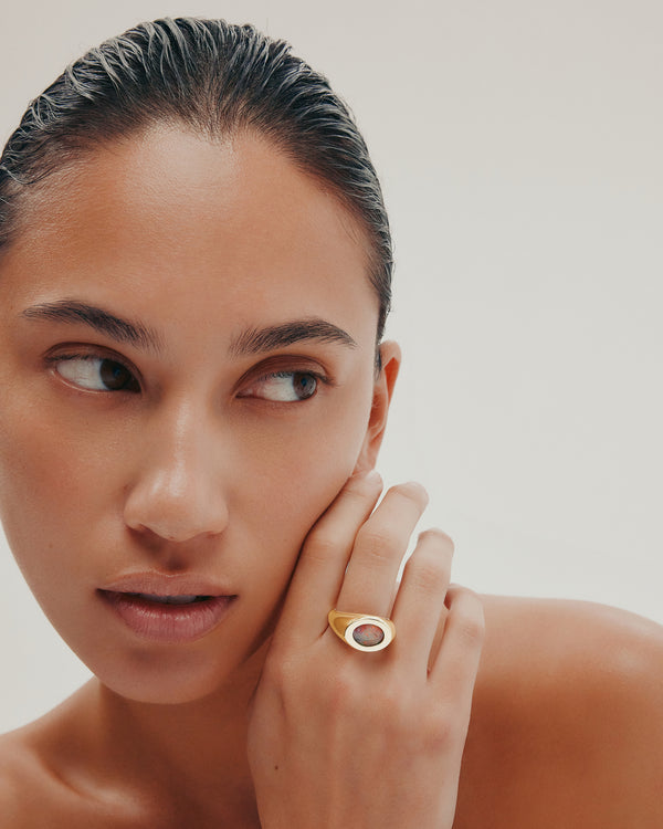 Sarah & Sebastian Lightning Ridge Opal Signet Ring I