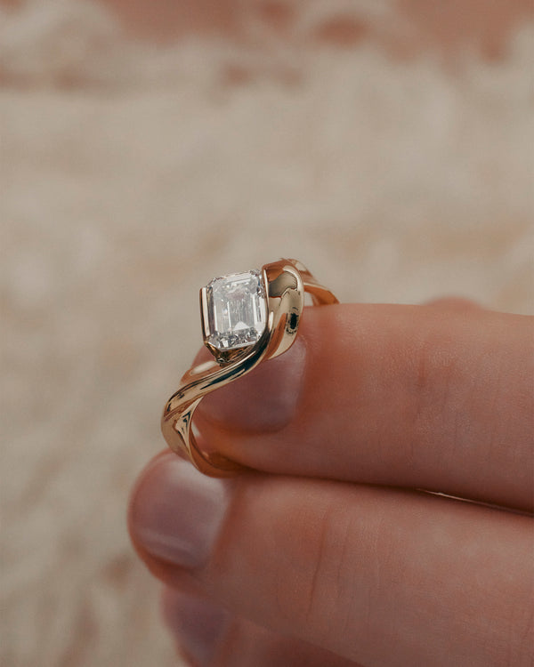 Sarah & Sebastian Marine Emerald Engagement Ring