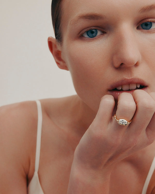 Sarah & Sebastian Marine Marquise Engagement Ring