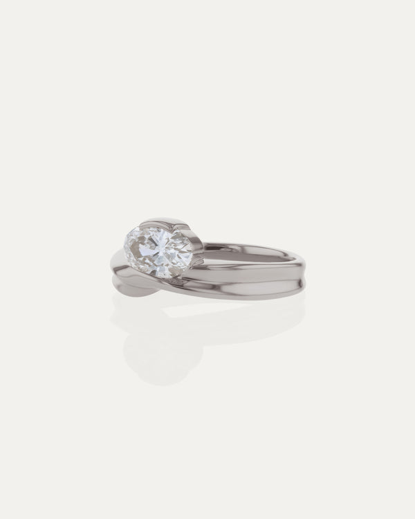 Sarah & Sebastian Marine Oval Engagement Ring