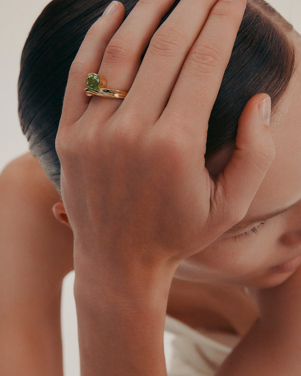 Sarah & Sebastian Marine Oval Peridot Ring