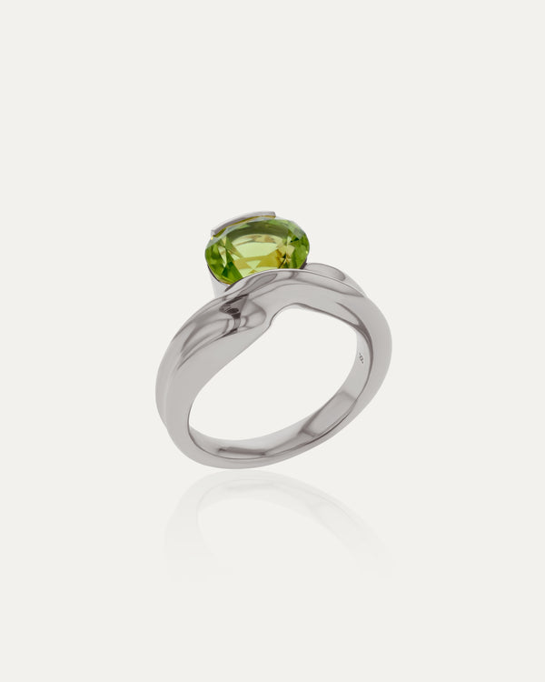 Sarah & Sebastian Marine Oval Peridot Ring