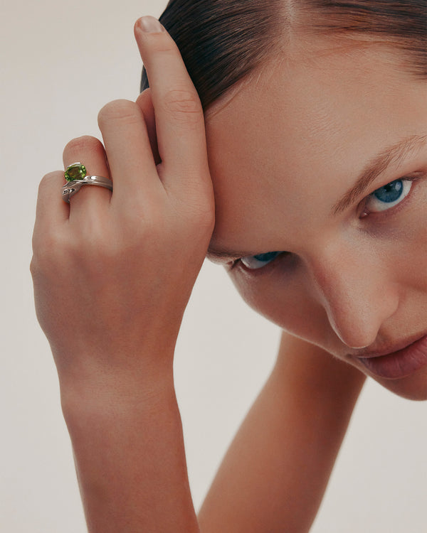 sarah & sebastian Marine Oval Peridot Ring