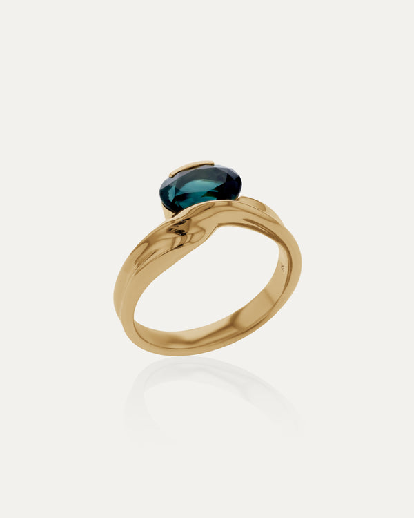 Sarah & Sebastian Marine Oval Sapphire Ring