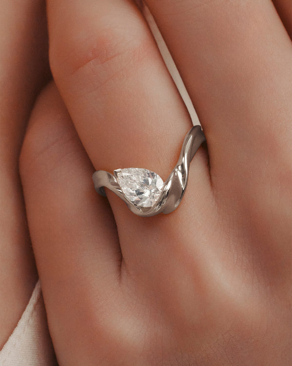 Sarah & Sebastian Marine Pear Engagement Ring