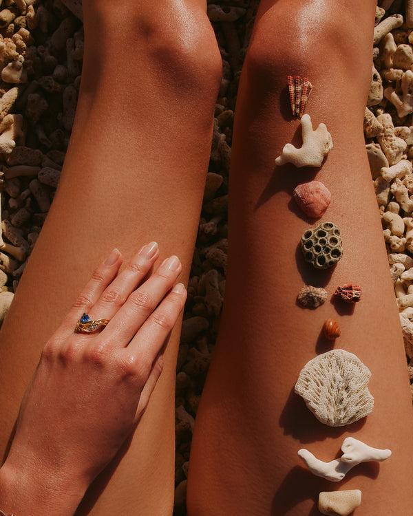 Sarah & Sebastian Marine Pear Sapphire Ring I