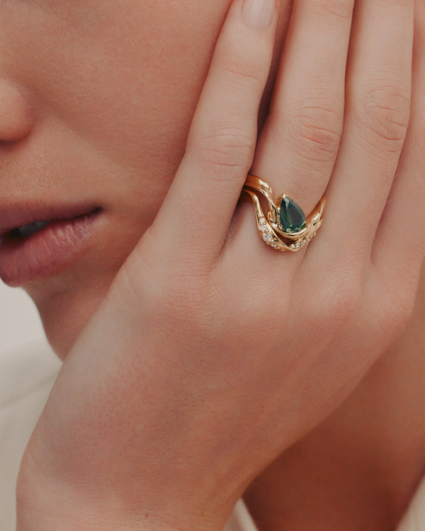 Sarah & Sebastian Marine Pear Sapphire Ring II