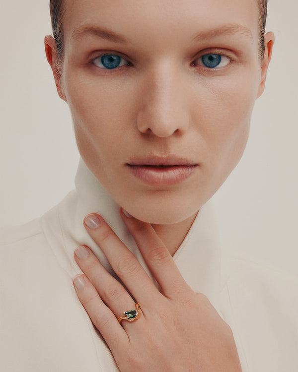 Sarah & Sebastian Marine Pear Sapphire Ring II