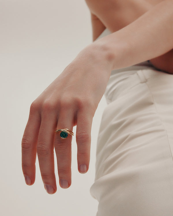 Sarah & Sebastian Marine Round Sapphire Ring II